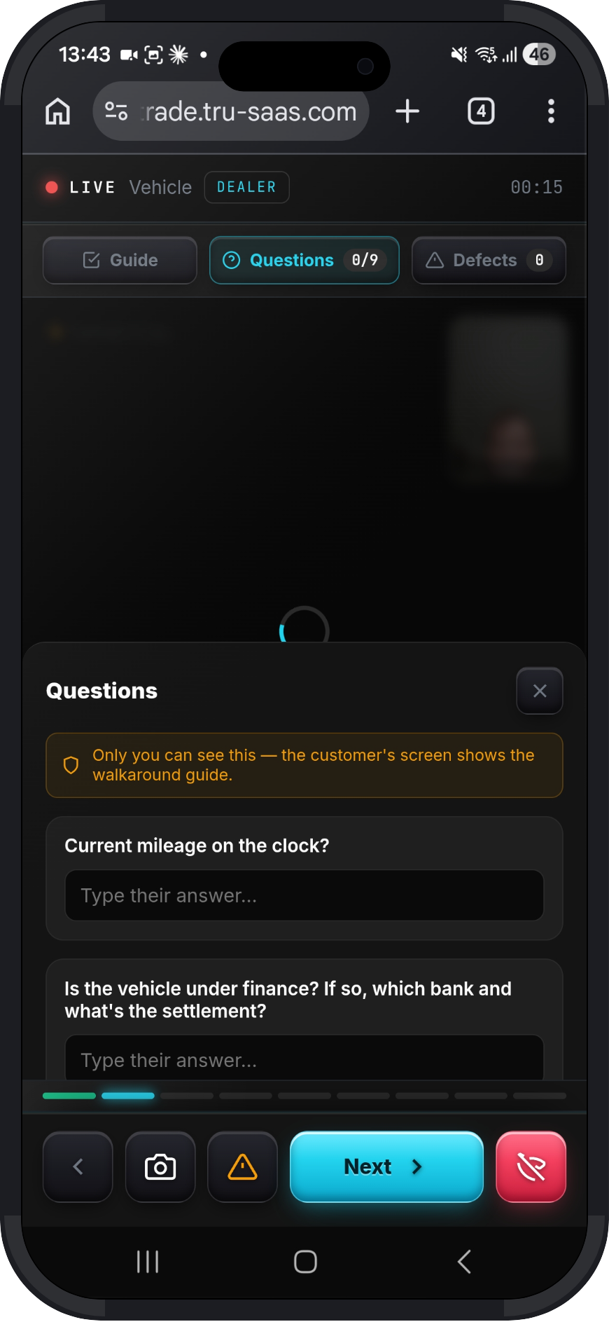 TruTrade widget — customer trade-in valuation with auto-generated appraisal report